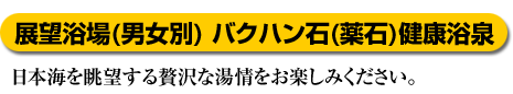 展望浴場(男女別)　バクハン(薬石)健康浴泉